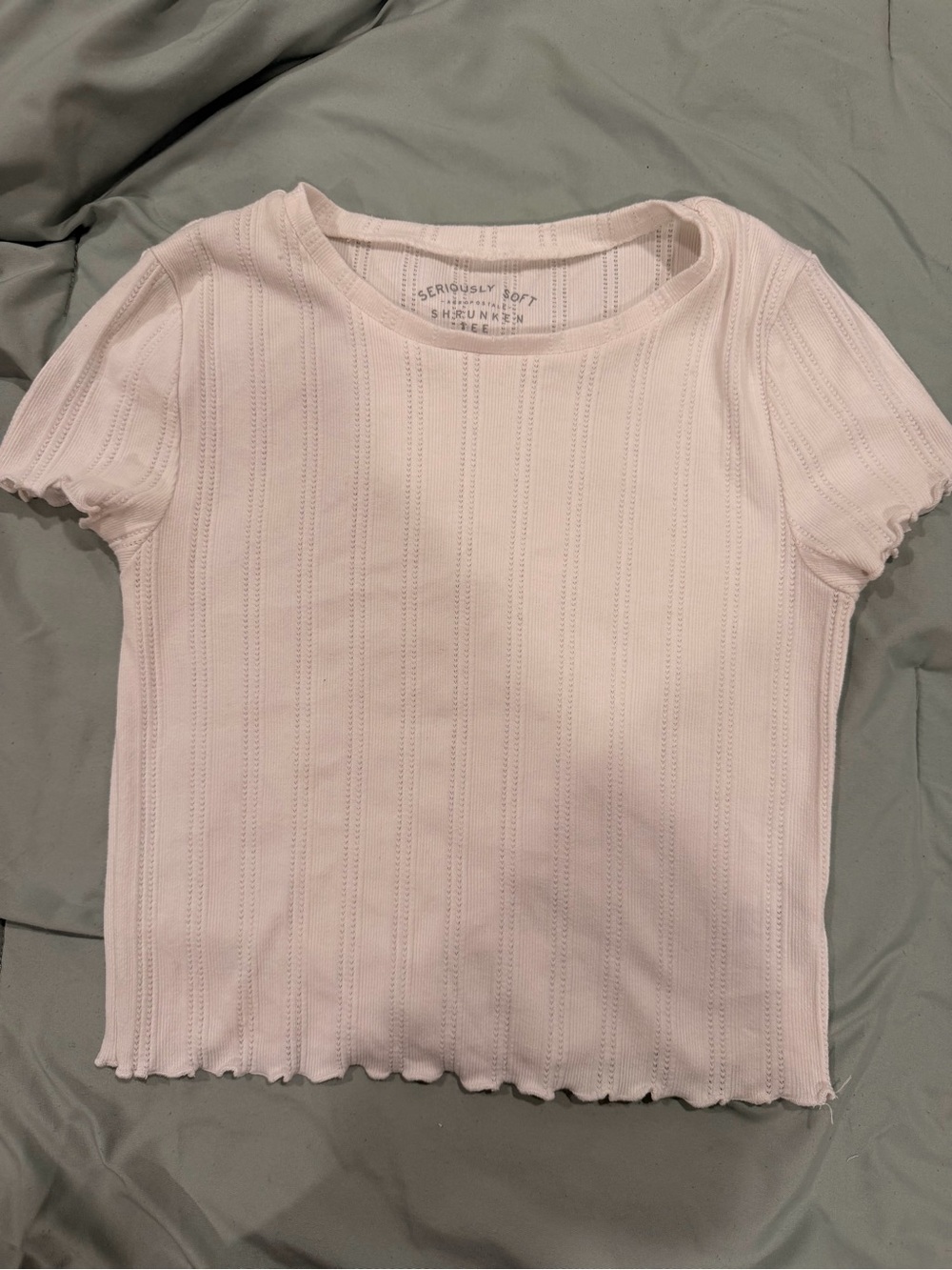 Aeropostale Light Pink Ribbed Crop Top